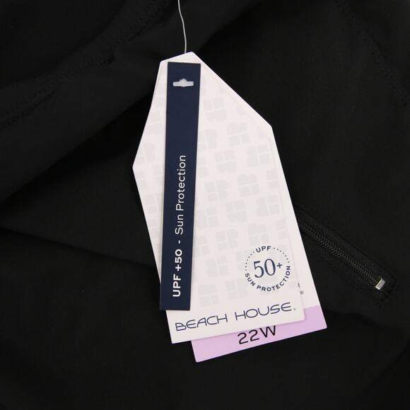 Beach House Swim Board Shorts Black Zipper Pocket Plus Comfort Fit Size 22W NWT - Picture 11 of 16